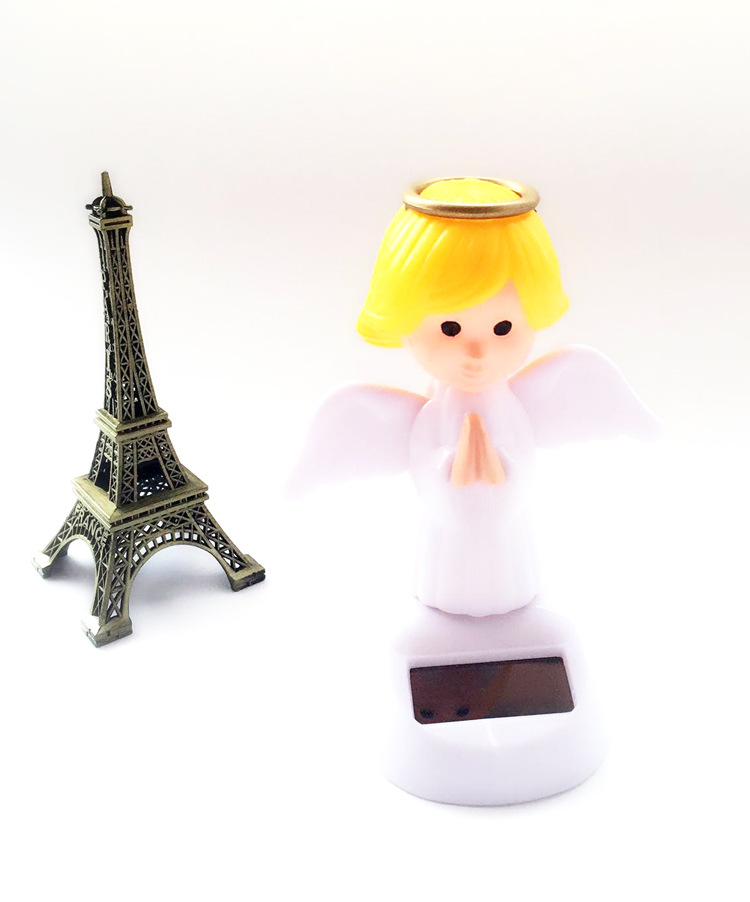 太阳能自动摇摆太阳花 摇头美女天使 创意礼品 汽车摆件 车载公仔