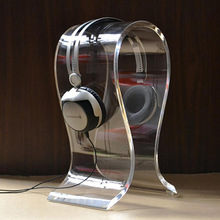 亚克力耳机架 头戴式透明耳机展示架 商场耳麦耳机支撑收纳架
