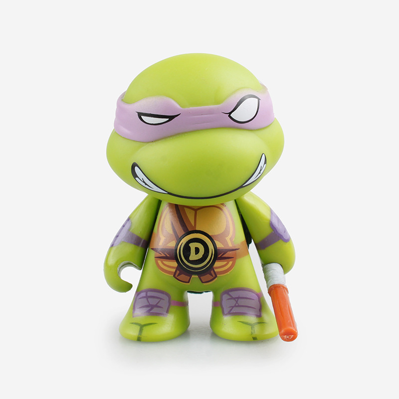 动漫批发 忍者神龟 4款q版忍者神龟 关节可动 手办模型摆件 盒装