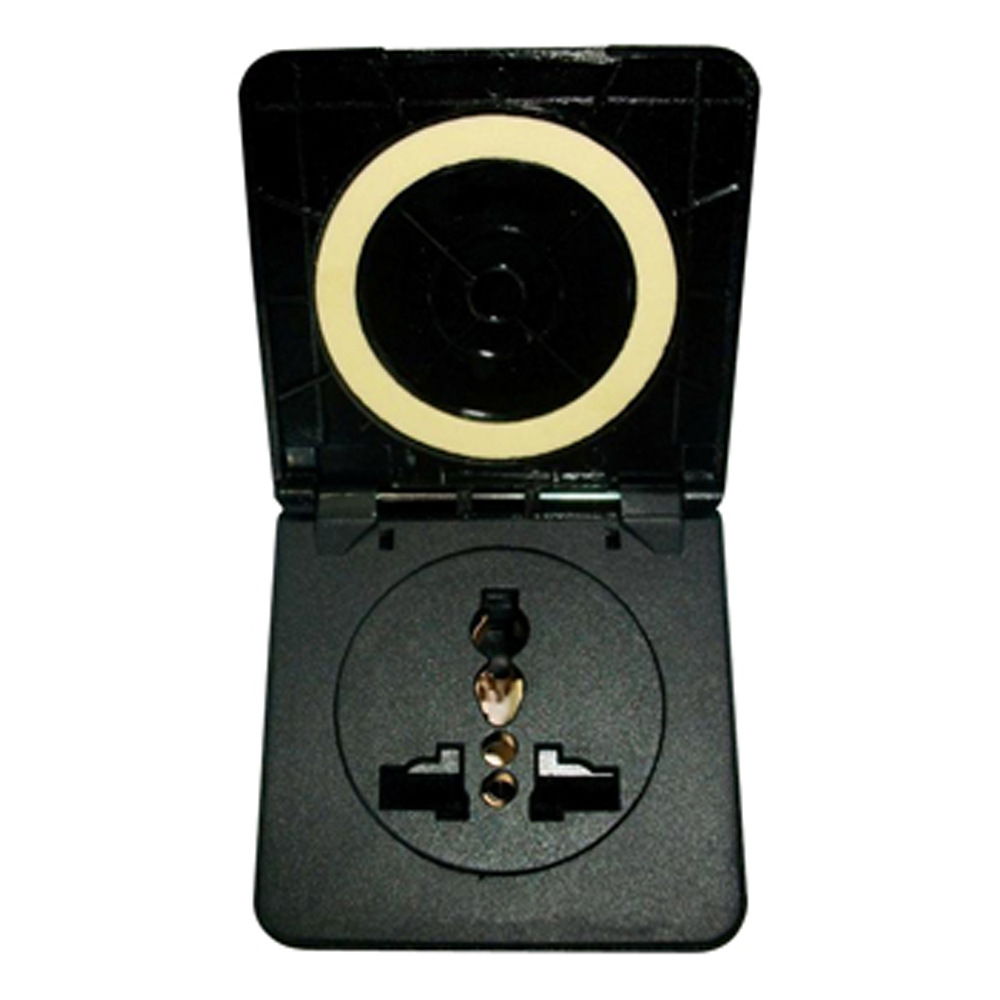 1成交0个厂家直销德式圆盖高包胶ip54防水插座 欧规防雨防尘户外工业