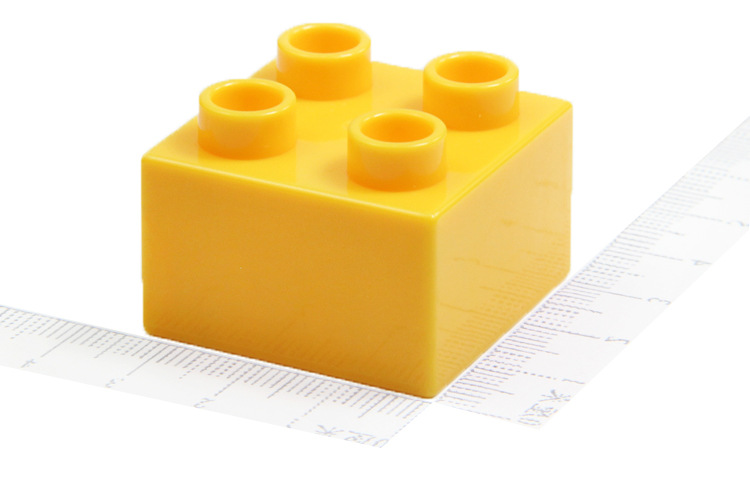 儿童积木散件大颗粒塑料玩具配件高4孔积木零件批发a