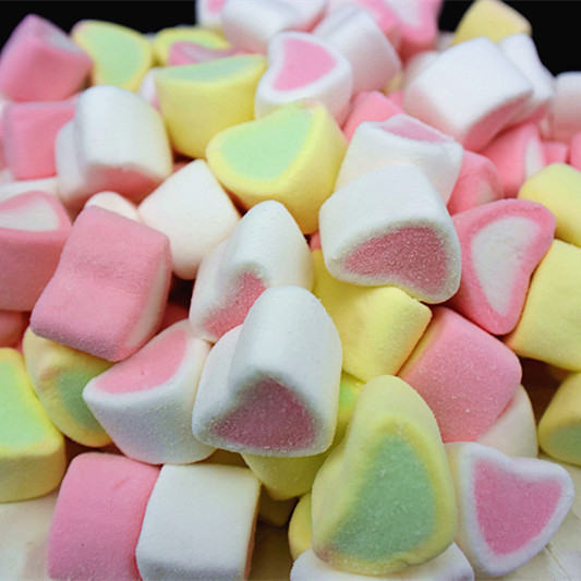 心形棉花糖100g 爱心棉花糖 软糖 罐装 包邮 微信热卖