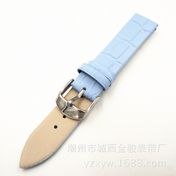 Leather Strap Ultra-Thin Calf Leather Bamboo Crocodile Pattern Color Watch Strap for Men and Women Watch in Stock