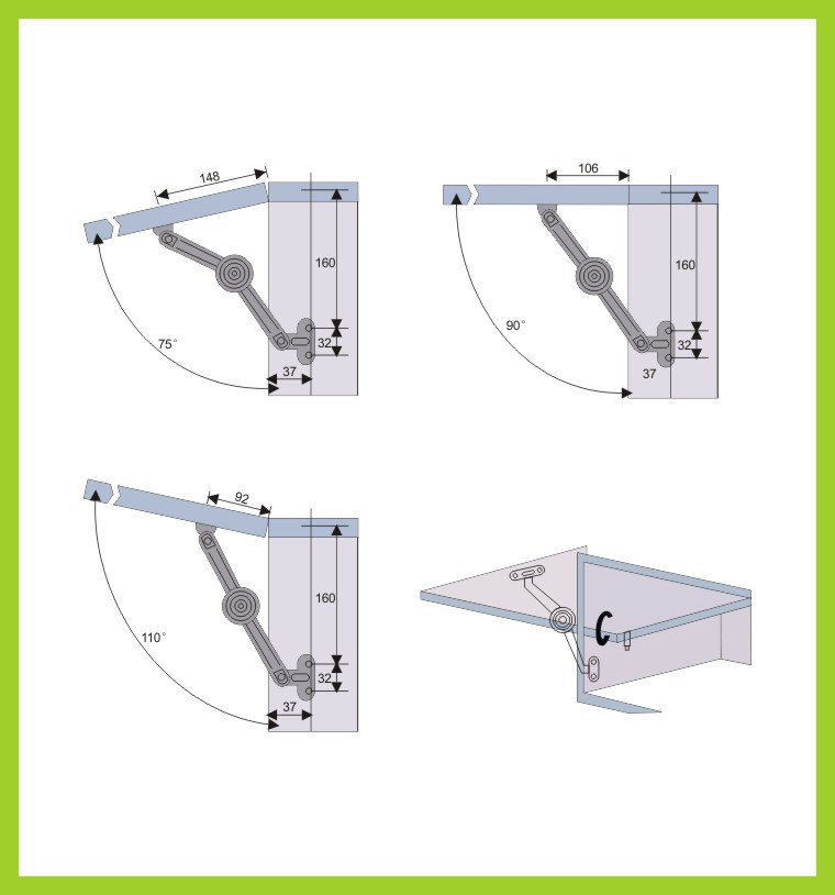 榻榻米随意停支撑 上下翻柜门支撑杆 任意停 油压支撑杆厂家直供