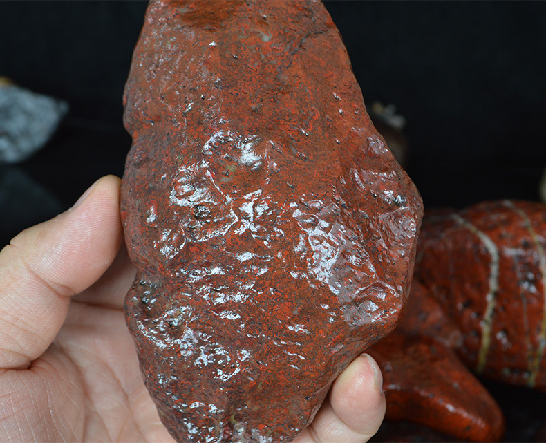 新疆天然玉石 正品乌尔禾戈壁鸡血石 克拉玛依伊丁石产地原石批发