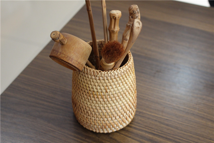 厂家批发竹根茶道六君子茶具套装藤筒竹制工艺品一件代发礼品