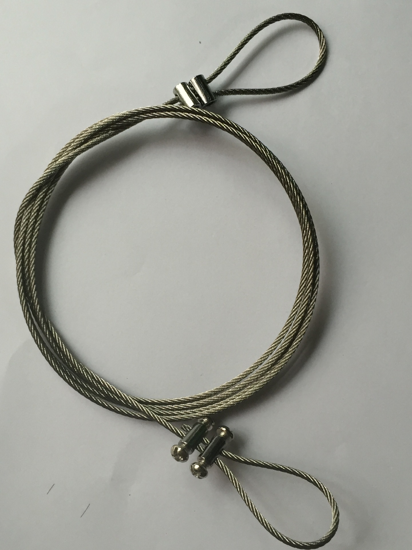 现货供应多功能不锈钢钢丝绳钥匙圈 钢丝圈 钢丝绳扣 行李吊牌锁