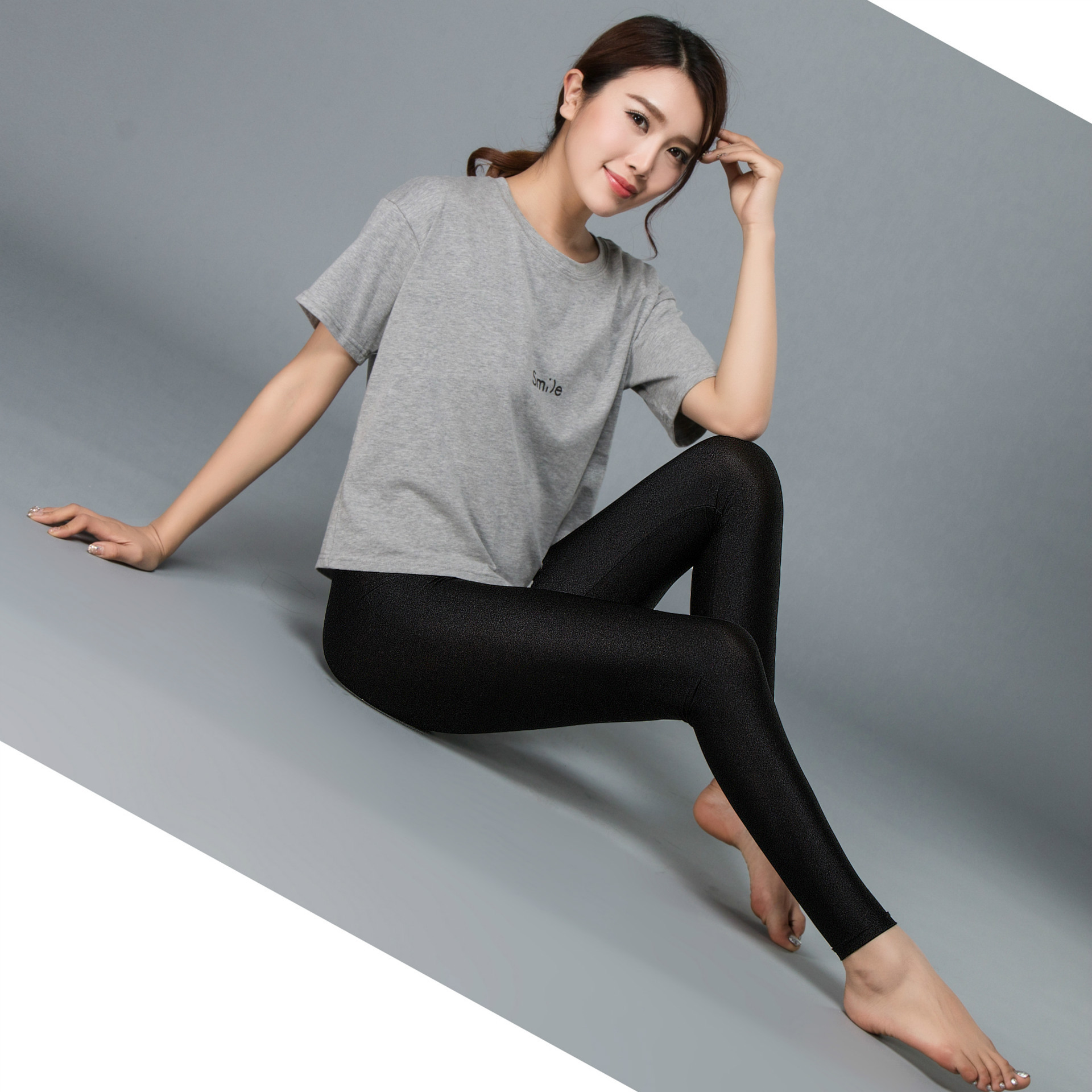 2021秋季女装高品质光泽裤锦纶大弹力女裤修身摆地摊好货清仓处理