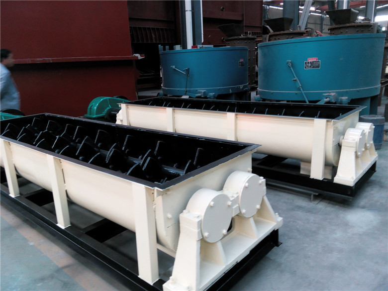 2017推荐石灰粉干湿双轴搅拌机 混合砂