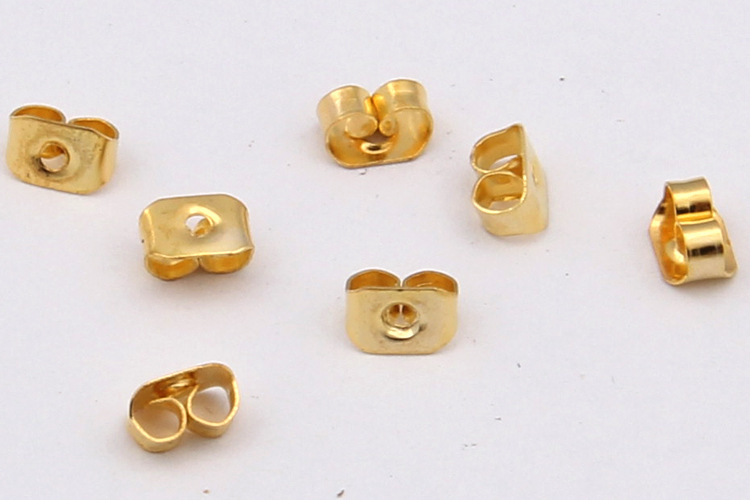 diy饰品配件 金属蝴蝶耳堵 耳塞 耳帽 耳钉塞子 5000个/包