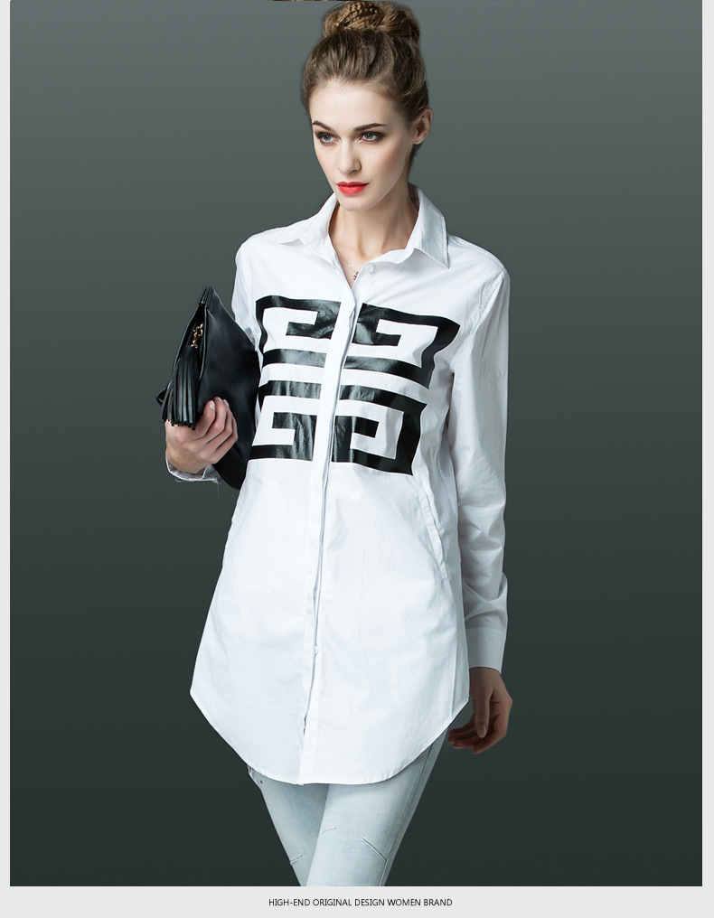 悦梦2016秋装新款高端欧美大牌印花女