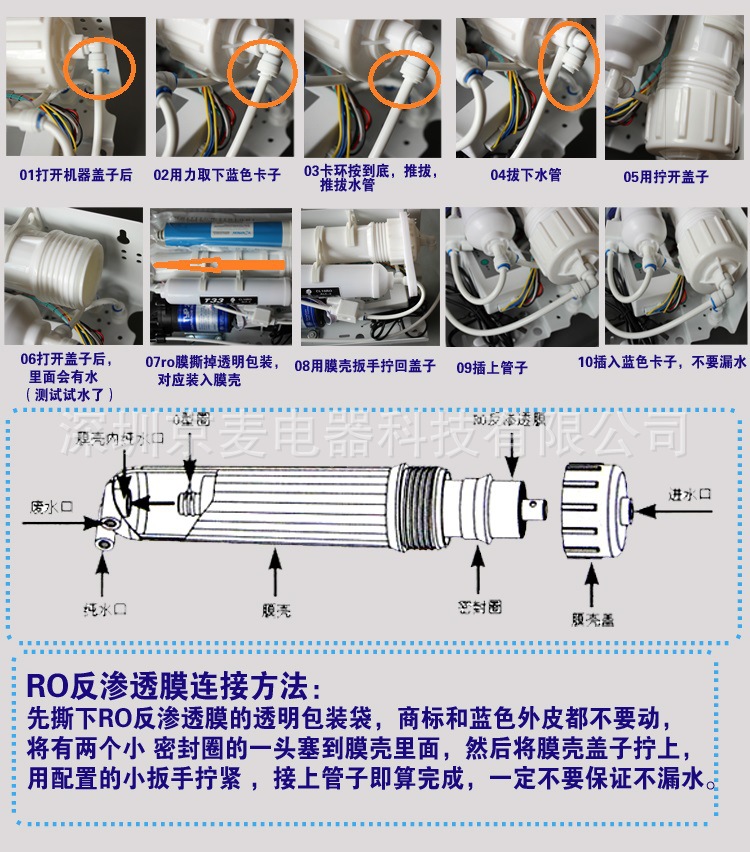 家用过滤直饮净水器纯水机50加仑ro反渗透净水机纯水机过滤器正品