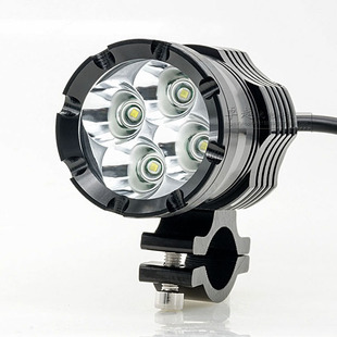 激光炮摩托车led大灯越野踏板电动车改装外置射灯强光爆闪12v超亮