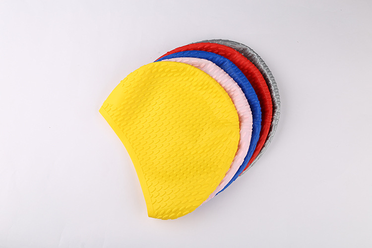 现货多规格多彩橡胶泳帽 创意新款防水帽子男女通用厂家定制批.