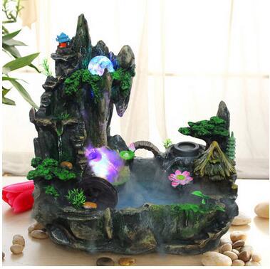 12七彩led雾化灯水池园林假山鱼缸盆景雾化器加湿器低价厂家直销