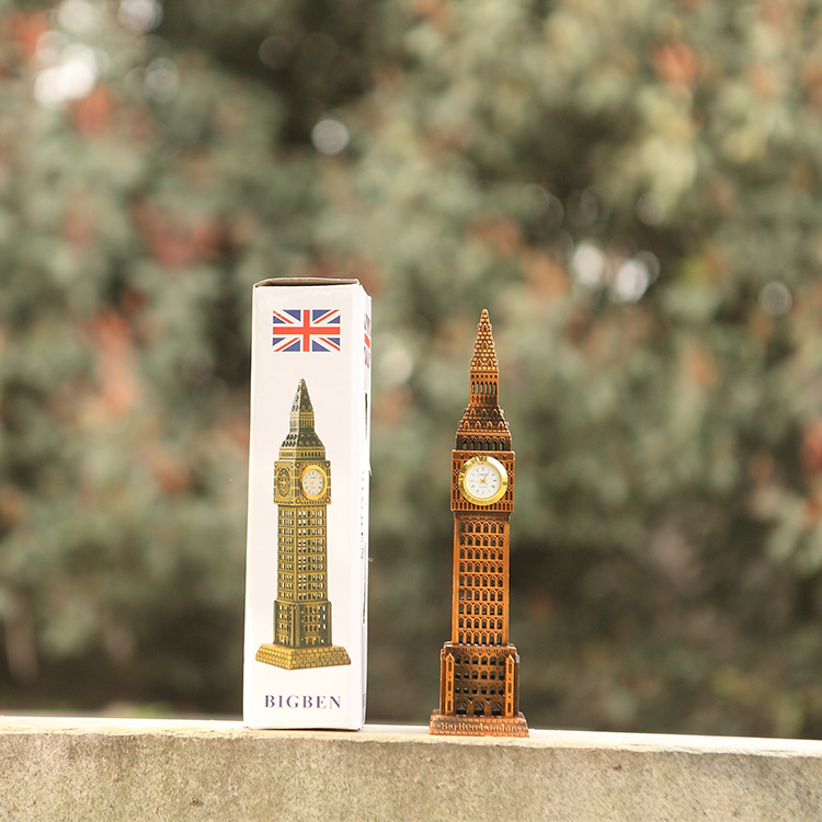 伦敦纪念品金属工艺品摆件大本钟钟楼模型创意复古家居酒柜装饰品