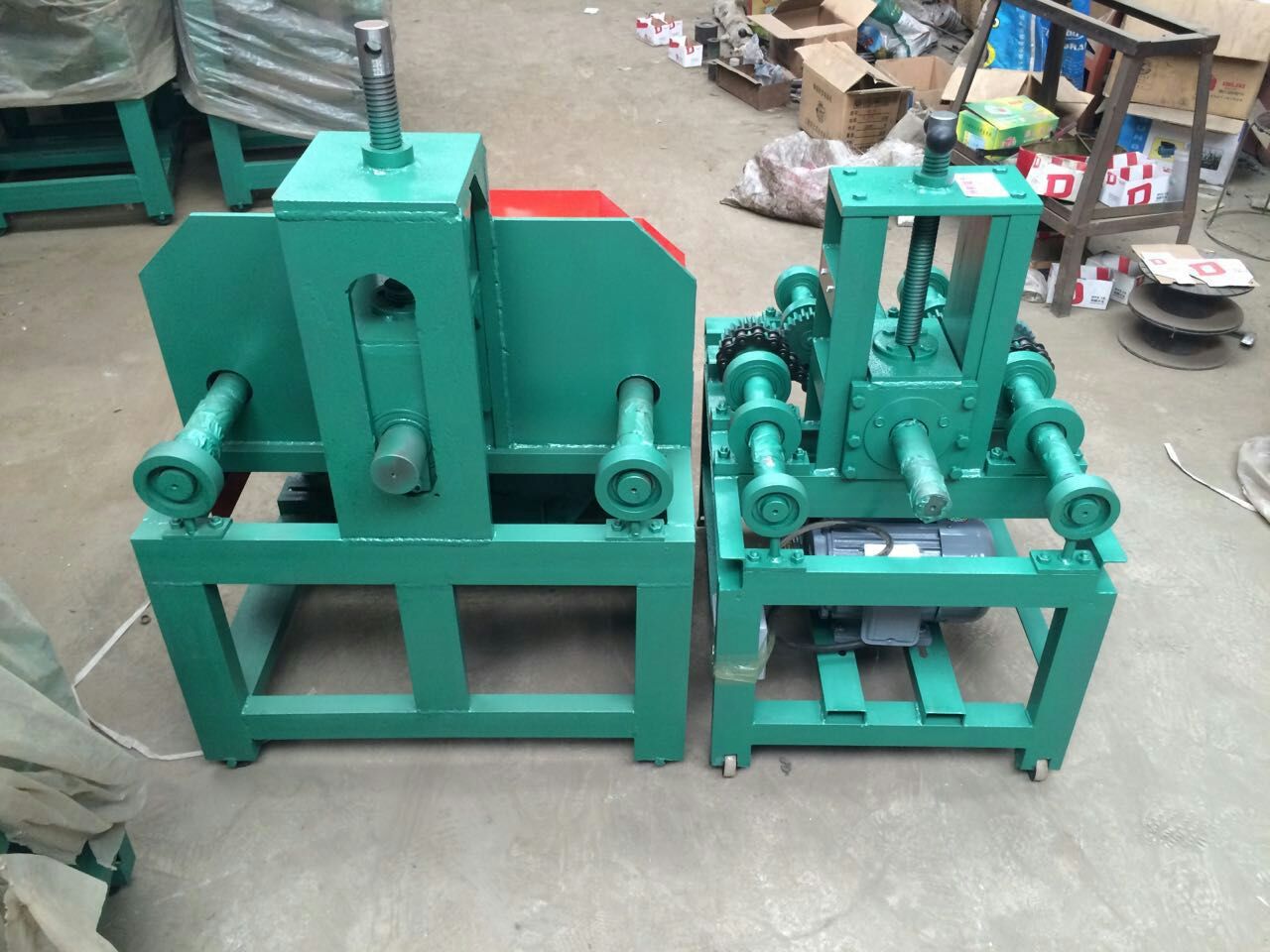 方管圆管折弯机电动弯管机大棚弯圆机弯弧机立式卷圆机