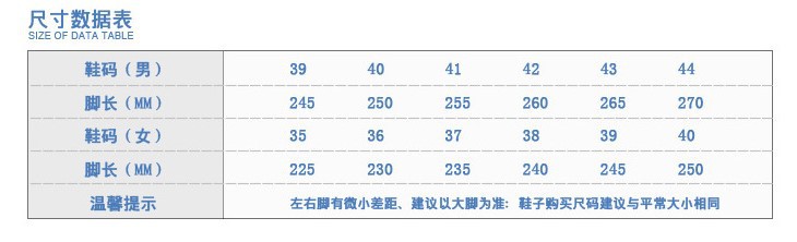 男生脚码身高对照表图片