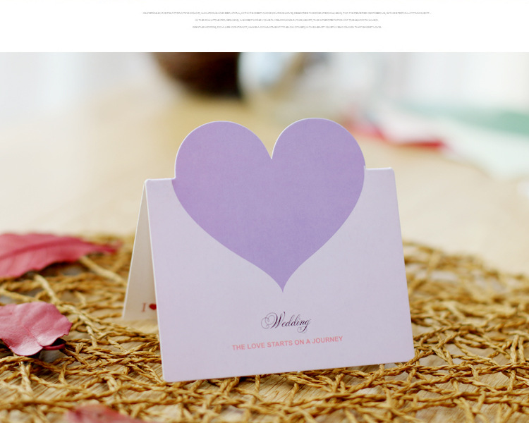 韩国diy创意节日祝福语爱心立体空白贺卡 婚礼心形卡片定制.