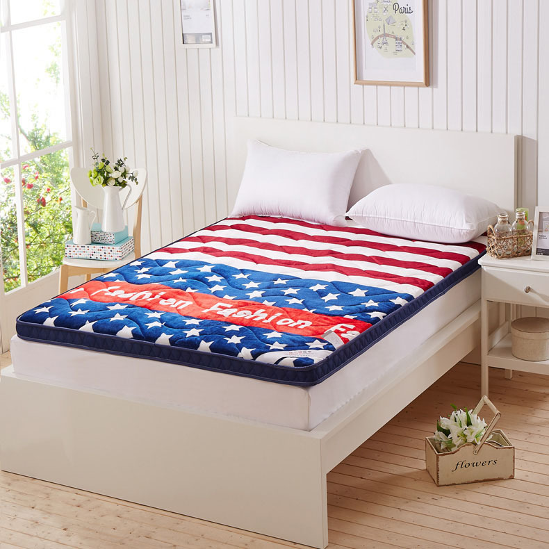 榻榻米床垫 1.8米双人床法莱绒立体床垫褥子 加厚可折叠学生