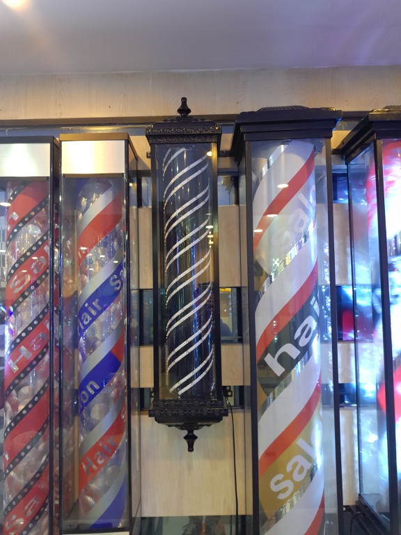 新款led美发发廊转灯 复古宫灯罗马标示壁挂灯