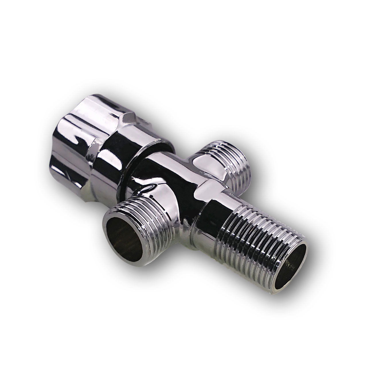 全铜四通三角阀 厨房马桶进水阀三角阀 一进两出