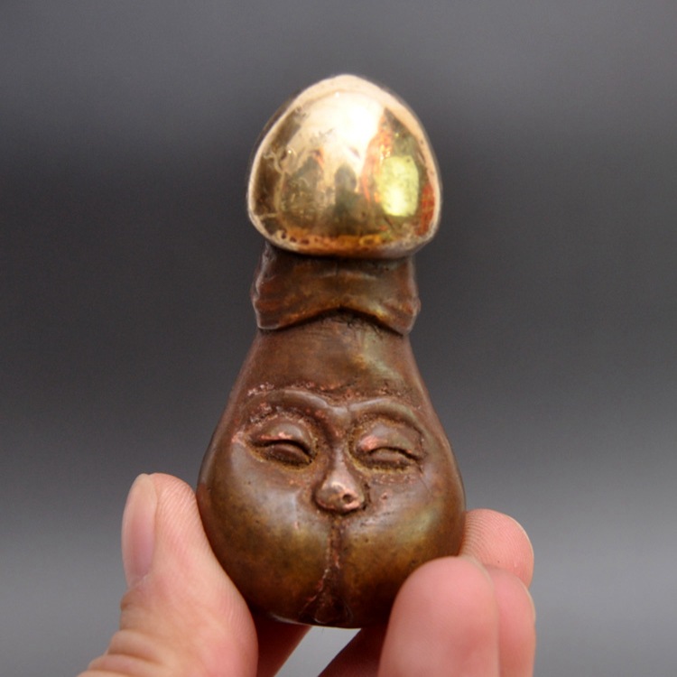 古董收藏品紫铜鎏金小阳具屌挂件吊坠古代民国特价古玩杂项老物件