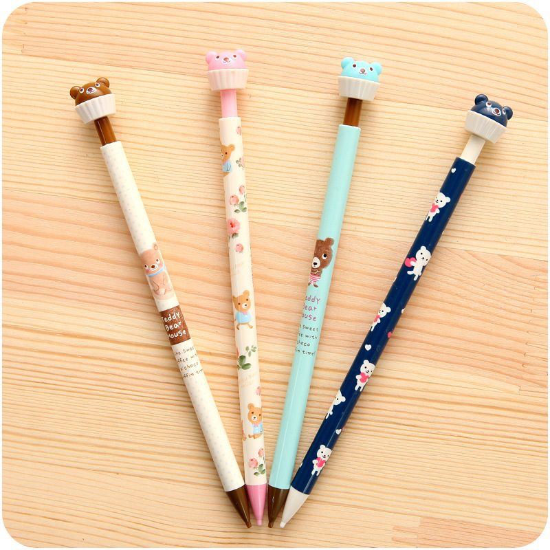 b331爱好文具小笨熊按动自动铅笔卡通学生活动铅笔05mm