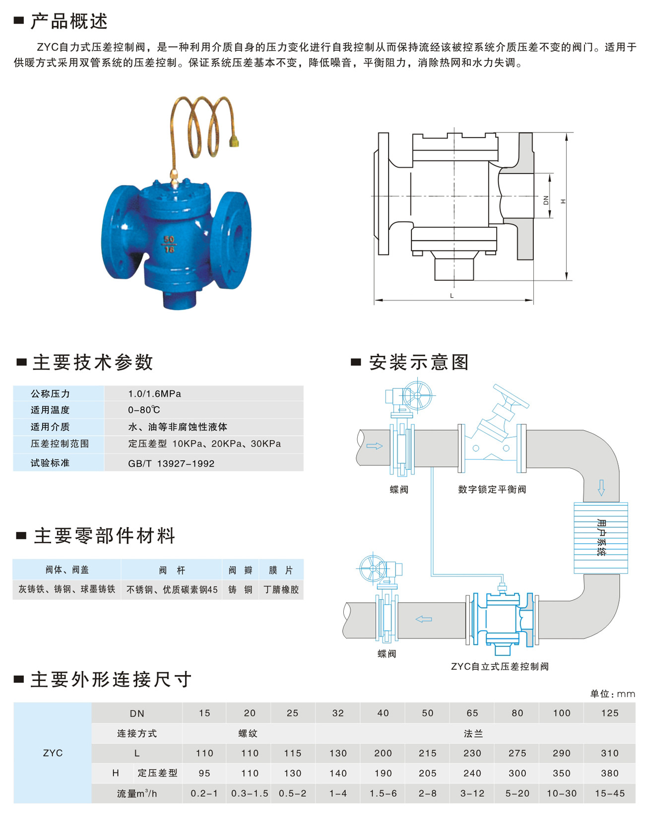 厂家直销 龙珠zyc 自力式压差平衡阀 手动平衡阀 静态平衡阀