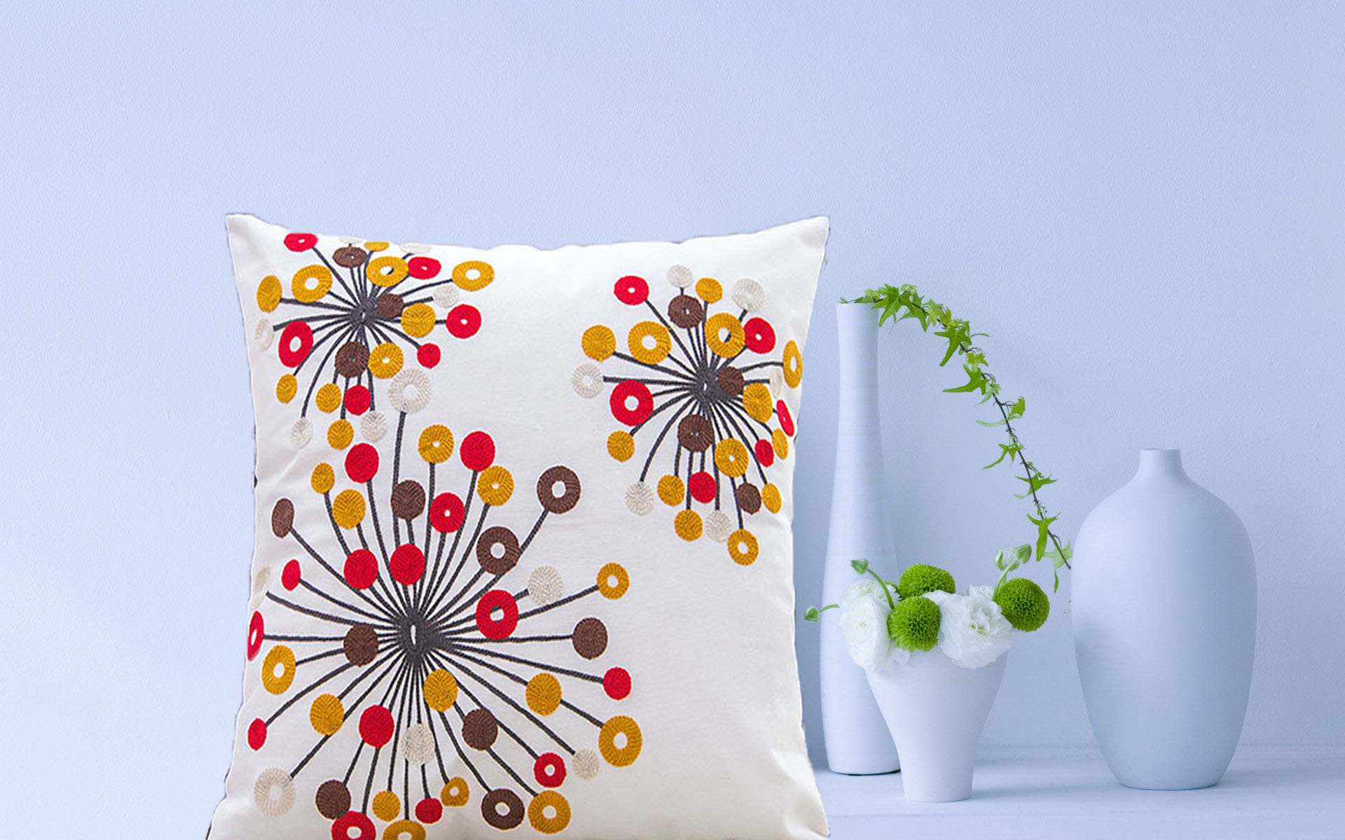 新款蒲公英时尚*针织抱枕套 可定制抱枕汽车靠枕午睡枕不含芯