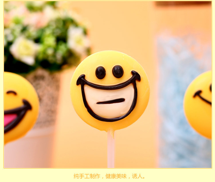 六一节壹佳非喜糖个性20g表情组合棒棒糖 巧克力棒棒糖送孩子批发