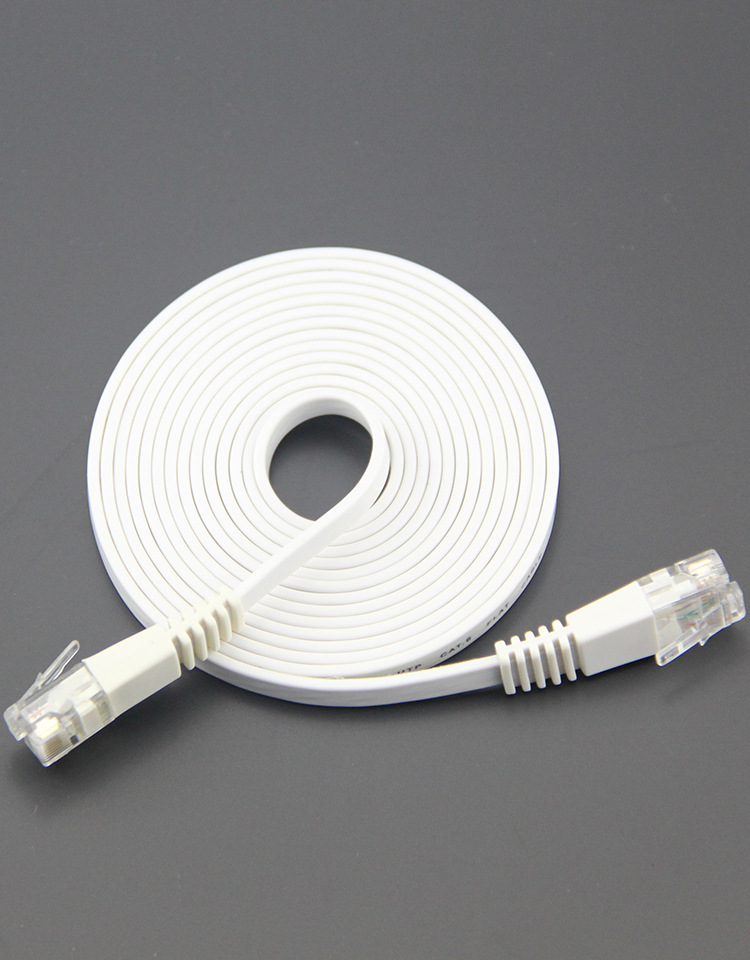 六类千兆扁平网线纯铜电脑监控跳线机柜路由器宽带室外线1-50米