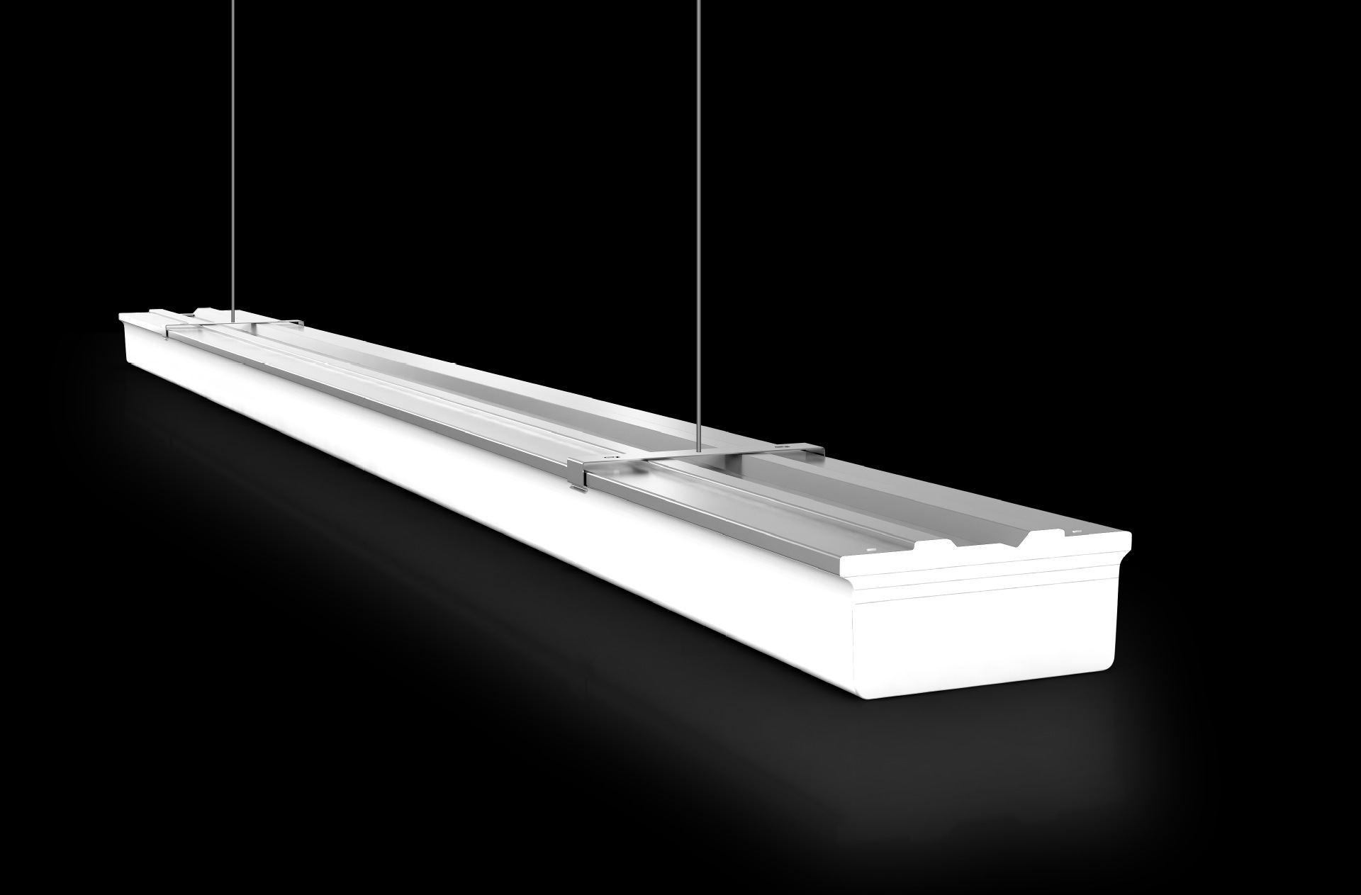 led线条灯 100x1200mm 吊线式 办公照明 吸顶 线行无影拼接 直销