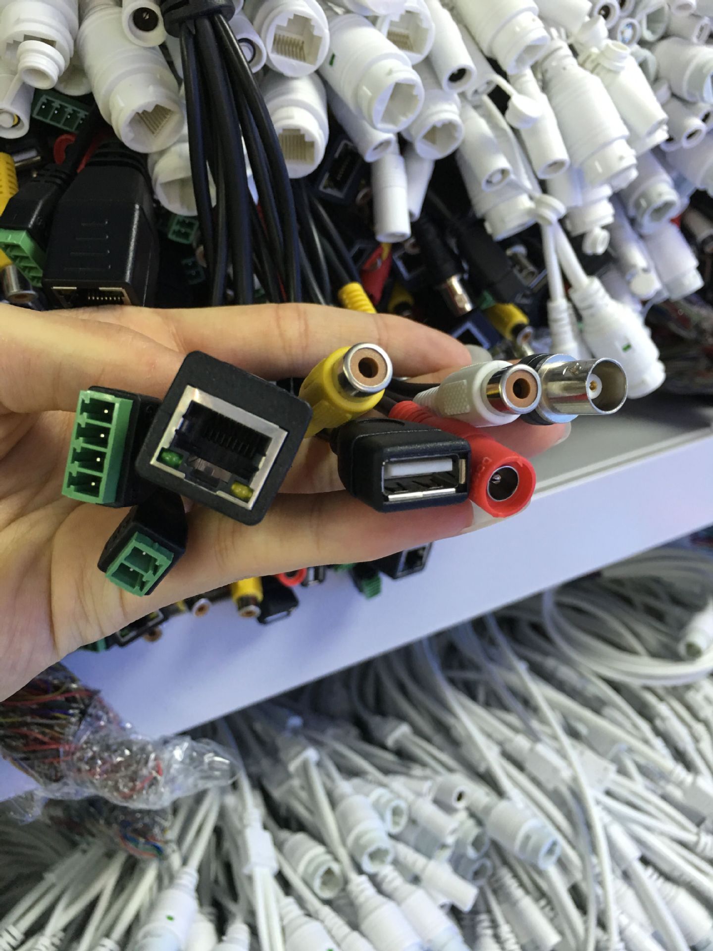 全功能网络摄像机尾线 网络监控头装机线 网络485 报警 音频尾线