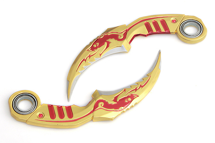 cf武器 双持毒牙 黄金毒牙对装可旋 未开刃生死狙击兵器模型周边