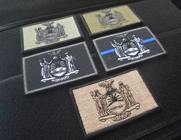 现货 美国州旗刺绣贴花徽章臂章 纽约州州旗刺绣魔术贴布贴 补丁