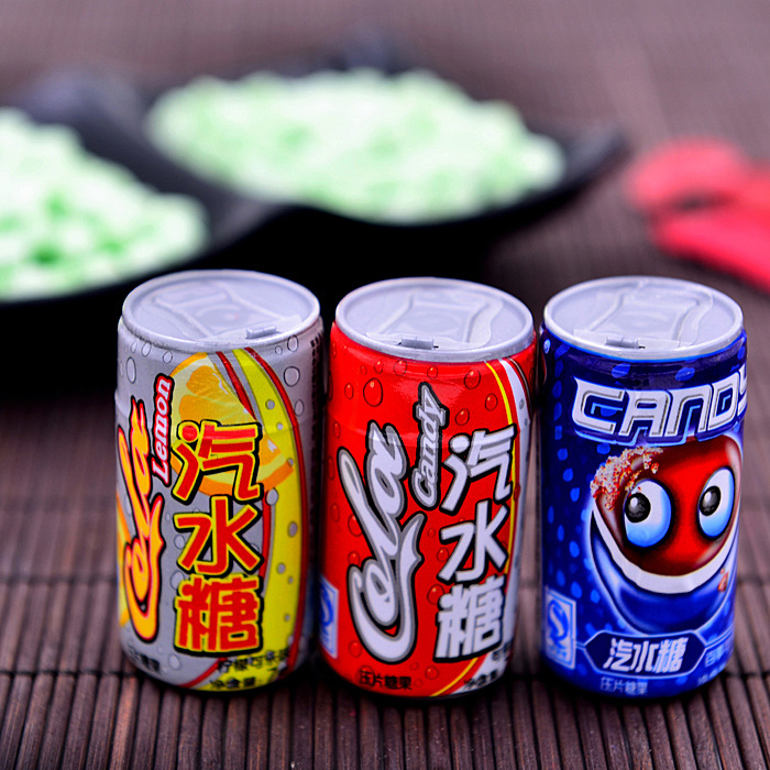 旅游文创80后 儿时 回忆怀旧零食 汽水瓶 气泡糖 可乐雪碧味 糖果