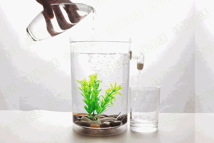 懒人鱼缸桌面小型水族箱斗鱼缸迷你金鱼缸塑料创意生态鱼缸买鱼缸
