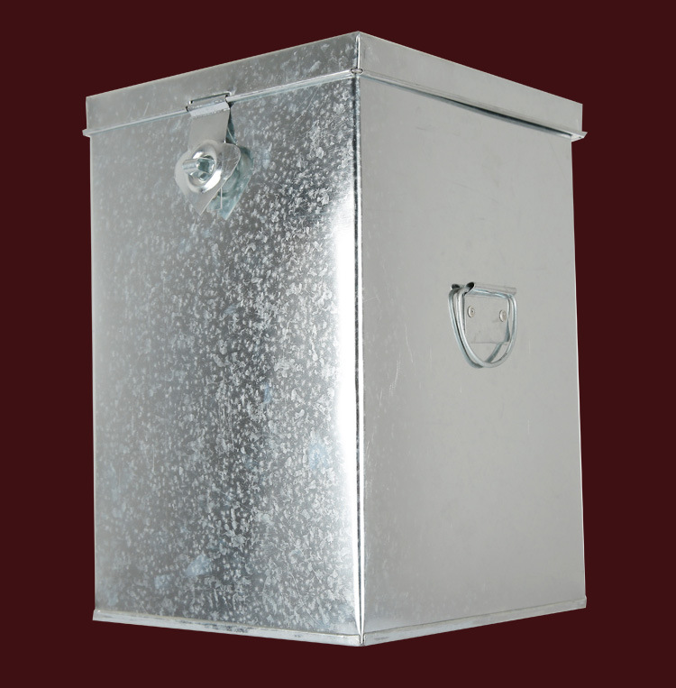 厂家直销纯手工畚斗加厚型白铁皮箱 铁皮盒子簸箕 批发