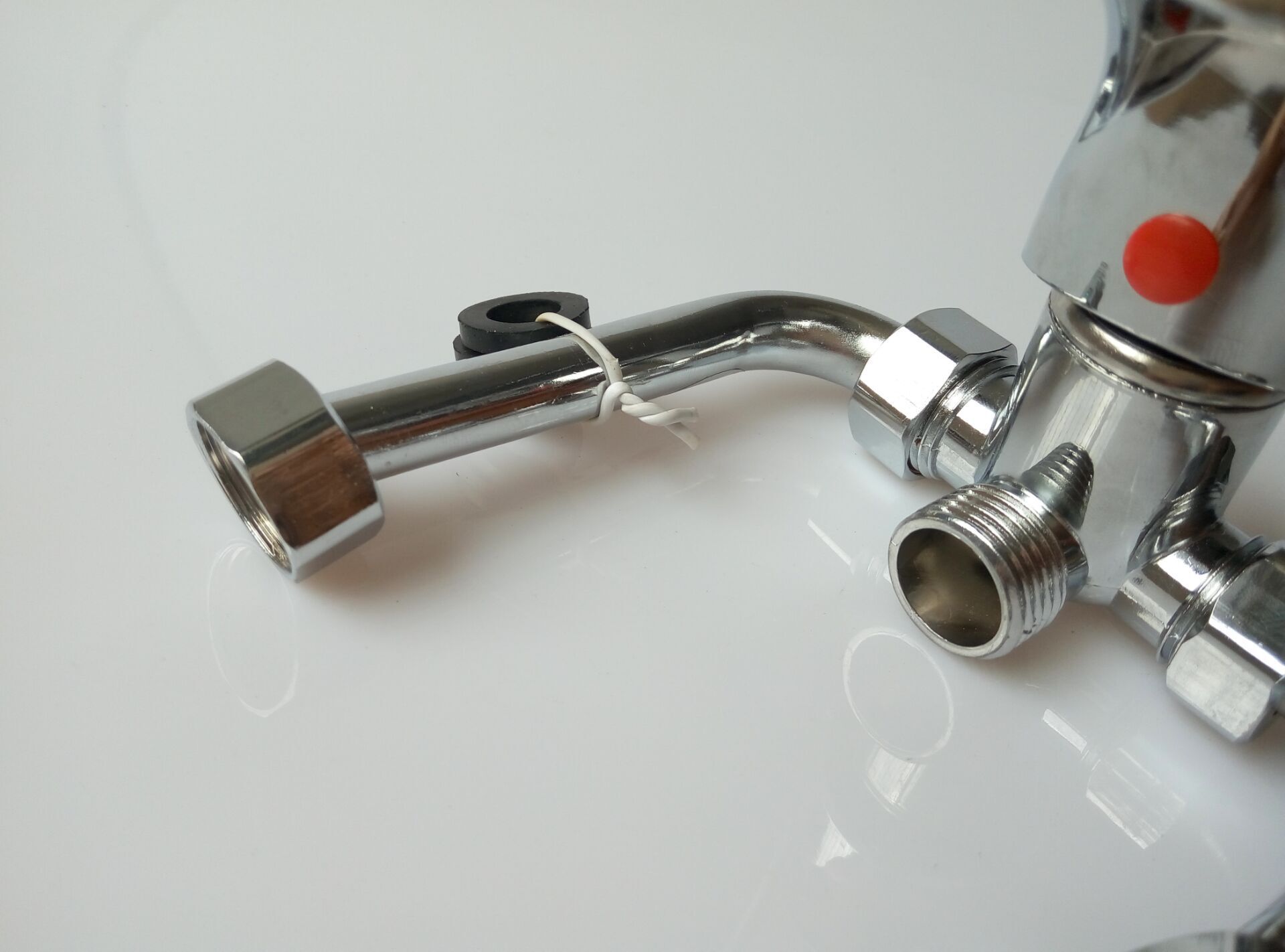 【u型混水阀】供应即热式储水式电热水器混水阀铜配件胶手柄