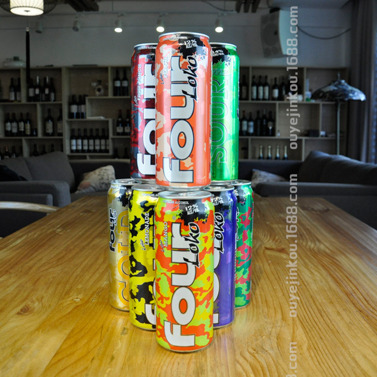 现货美国进口鸡尾酒fourloko果酒四洛克一罐就醉包物流10口味