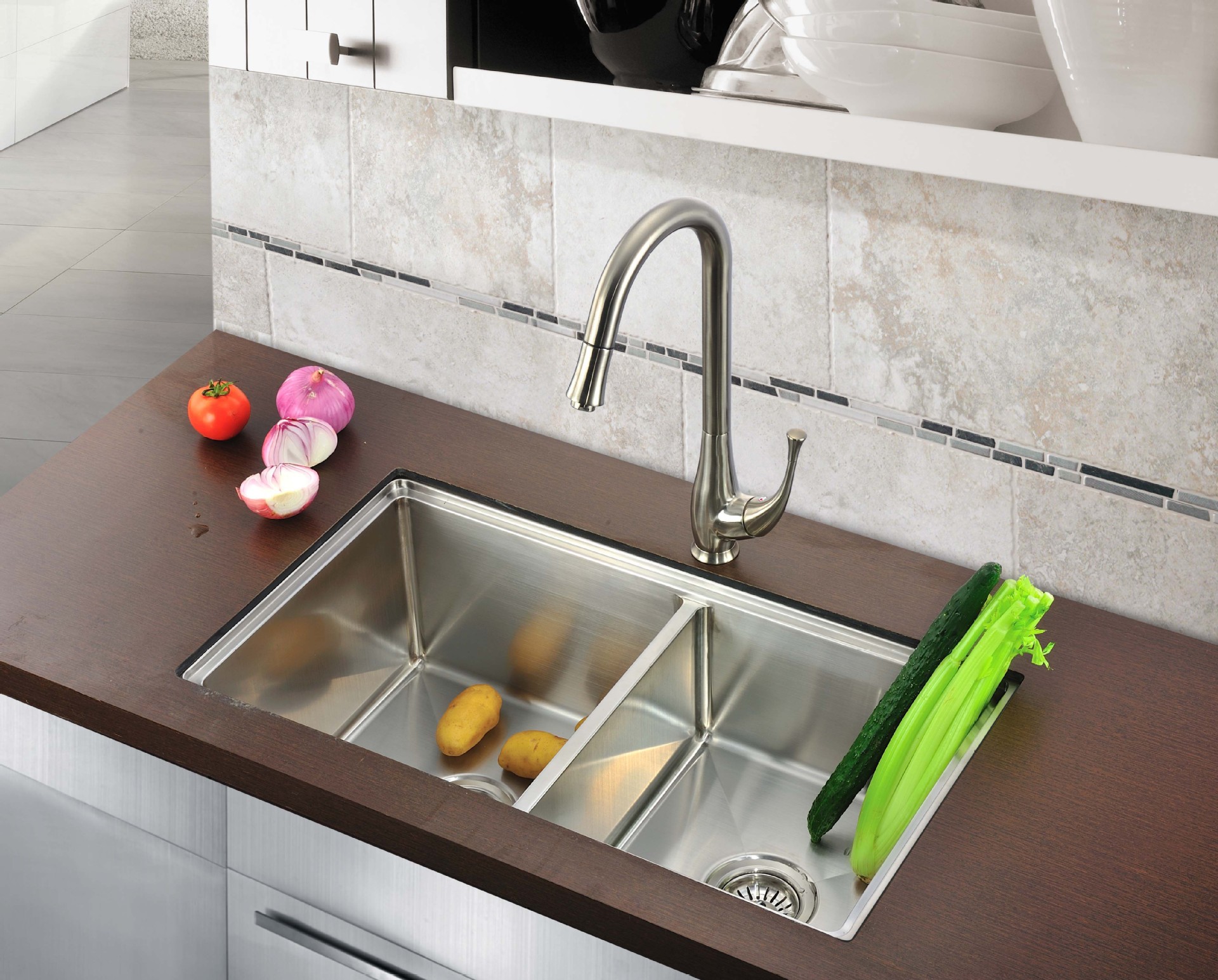 出口定制304不锈钢水槽双槽手工水槽加厚洗菜盆厂家直销