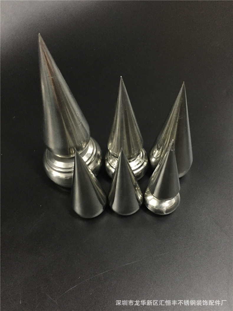 304#不锈钢带座圆锥形枪头 不锈钢防盗围墙护栏枪头