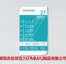 亚克力面贴 有机玻璃标牌 PMMA面板 指示牌 塑料牌 PVC面贴