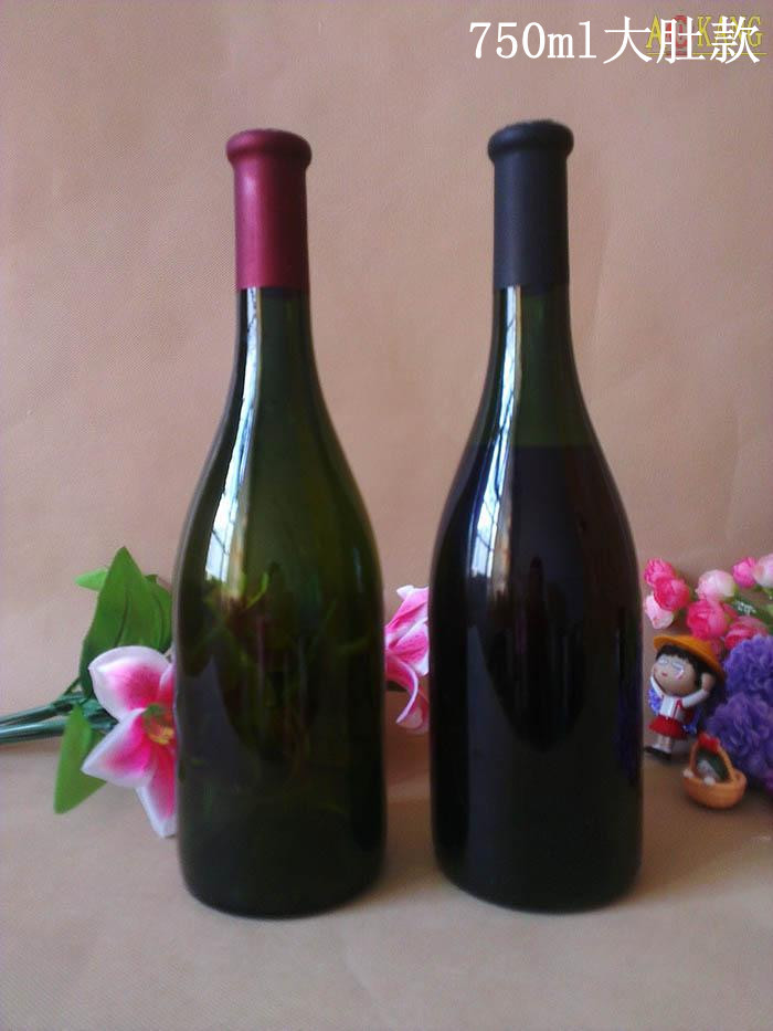 新款热卖750ml红酒瓶 空瓶子葡萄酒瓶密封瓶 送木塞胶套盖子