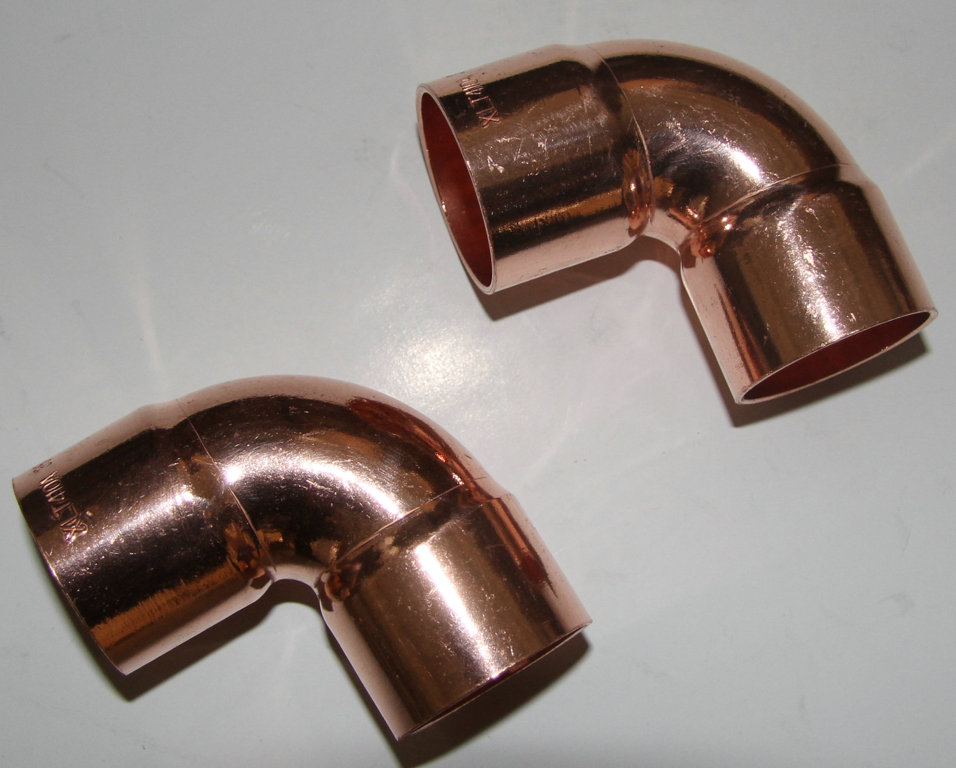 现货批发90度焊接弯头中央空调制冷铜管连接紫铜弯头管件厂家直销