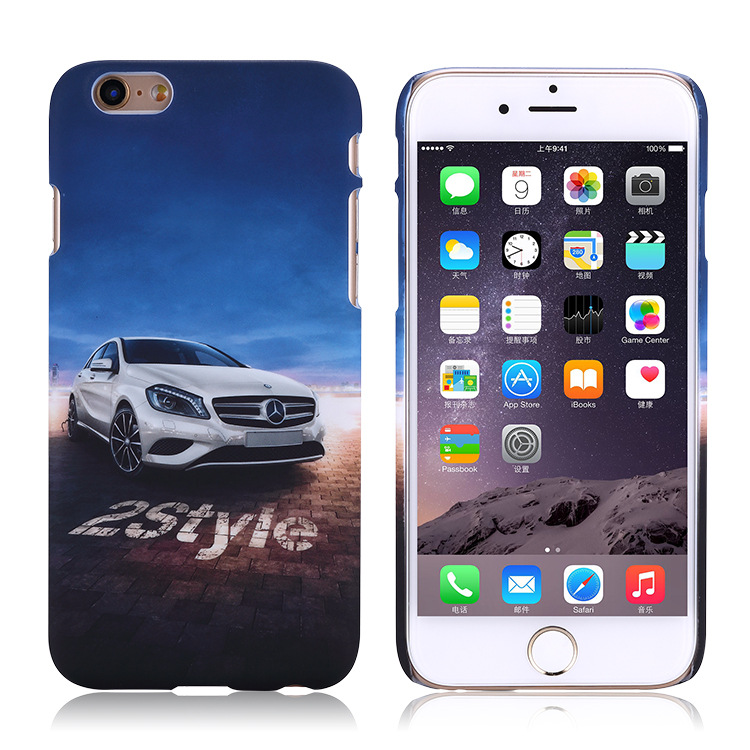 水转印塑料手机壳适用苹果iphone6s贴牌加工凹凸logo彩图手机壳
