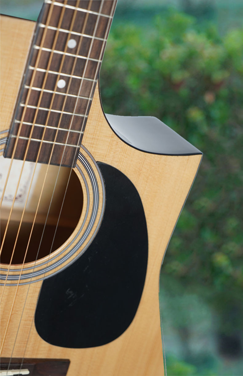 41寸吉他椴木民谣吉他缺角圆角木吉他电箱吉他