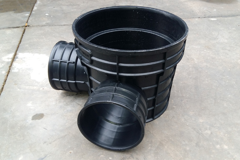 pe塑料雨水检查井厂家管道建材排水排污井流槽90度井