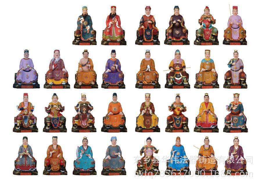 木雕贴金六十太岁神像 玻璃钢彩绘六十甲子神像,批发六十甲子像